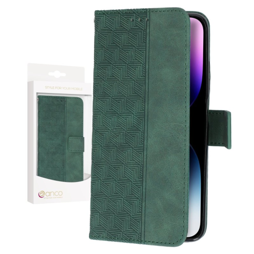 anco Bookcase Geometric für Apple iPhone 14 Pro - green