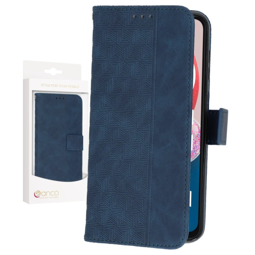 anco Bookcase Geometric für A135F, A137F Samsung Galaxy A13 - blue