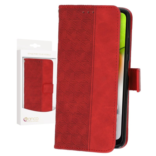 anco Bookcase Geometric für A035G Samsung Galaxy A03 - red