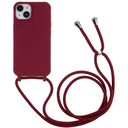 anco TPU Case Lanyard für Apple iPhone 14 Plus - wine red