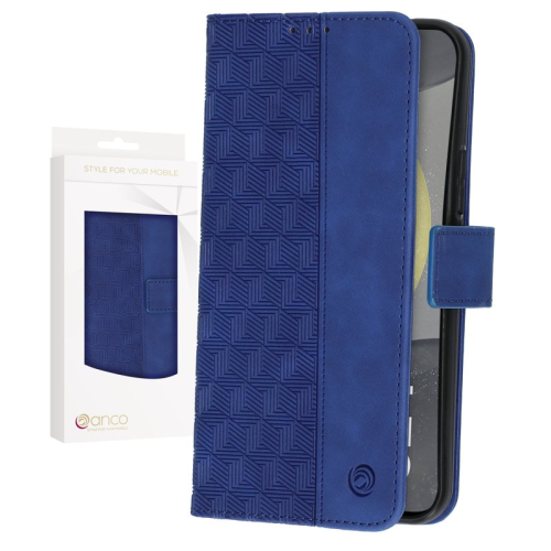anco Bookcase Geometric für S921B Samsung Galaxy S24 - blue