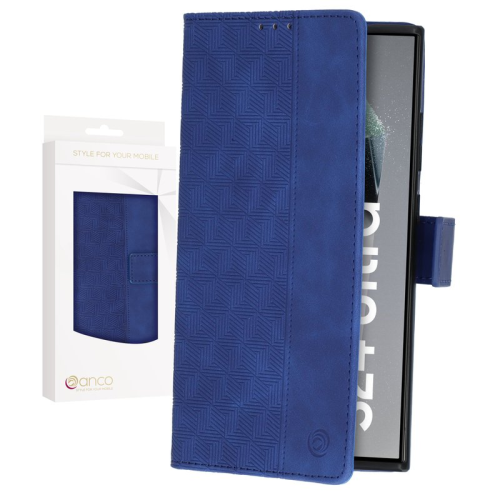 anco Bookcase Geometric für S928B Samsung Galaxy S24 Ultra - blue