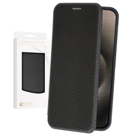 anco Bookcase Carbon Optic für Apple iPhone 15 Pro -...