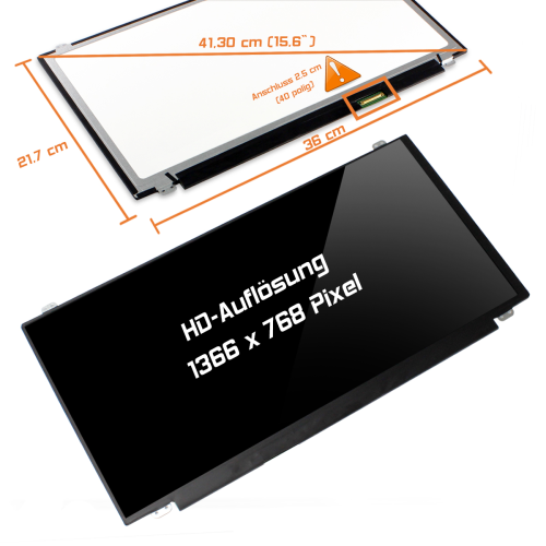 LED Display 15,6" 1366x768 glossy passend für Asus X555L
